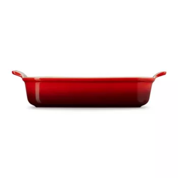 LE CREUSET Obdĺžniková zapekacia forma Heritage kamenina 32x24cm / 4L červená