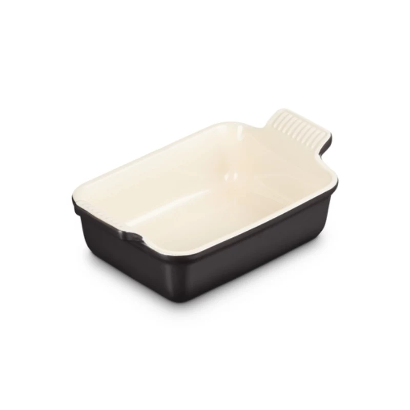 Le Creuset Obdĺžniková Heritage kamenina 19x14cm / 1,1L čierna