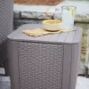 KETER záhradný stôl/úložný box Luzon Flat Wicker béžový