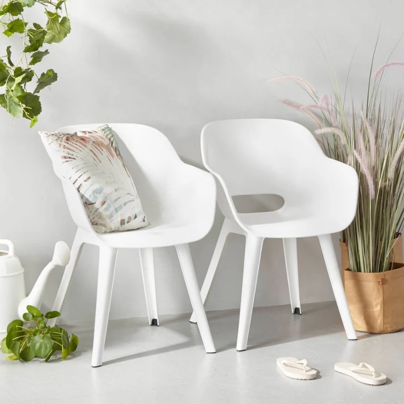 KETER záhradné stoličky 2 ks Akola biela