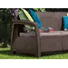 KETER Corfu Love Seat Max hnedá trojsedadlová záhradná pohovka