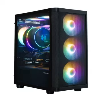 Zalman M4 SE čierna mATX Mini Tower PC skriňa so 6x 120mm FRGB ventilátormi
