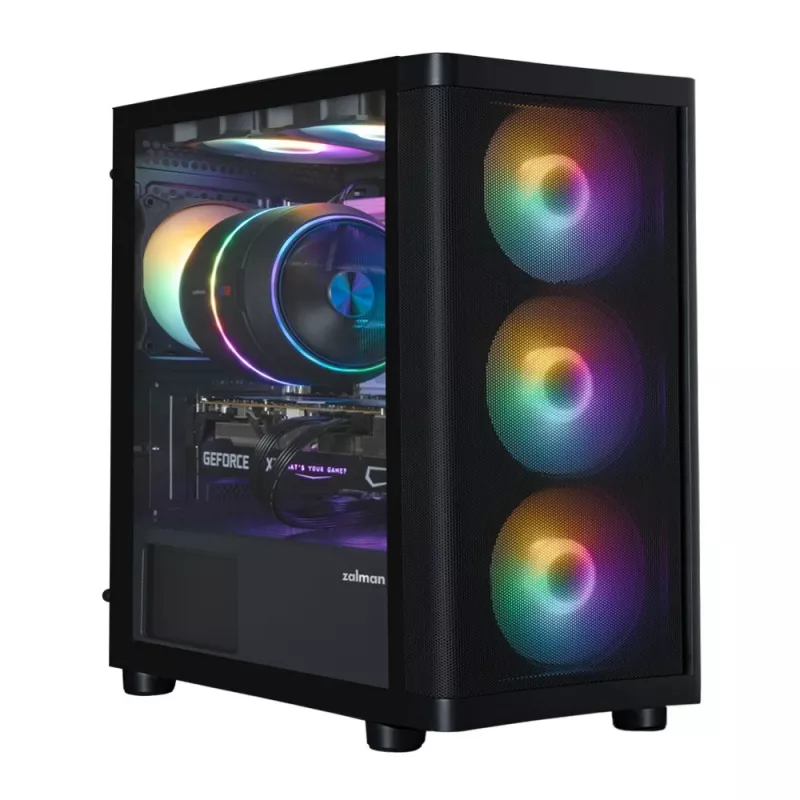 Zalman M4 SE čierna mATX Mini Tower PC skriňa so 6x 120mm FRGB ventilátormi