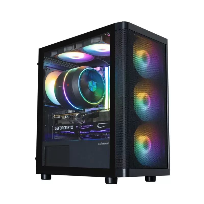 Zalman M4 SE čierna mATX Mini Tower PC skriňa so 6x 120mm FRGB ventilátormi