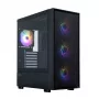 Zalman S6 ATX Mid Tower PC skriňa, 3 x 140mm + 1 x 120mm pevné RGB ventilátory, tvrdené sklo, čierna