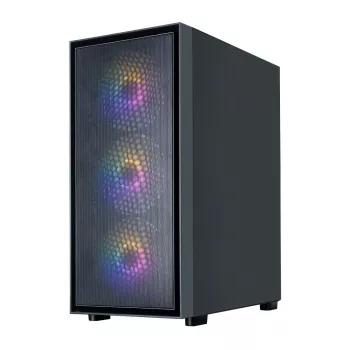 Zalman S6 ATX Mid Tower PC skriňa, 3 x 140mm + 1 x 120mm Fixed RGB ventilátory, temperované sklo, čierna