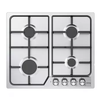 ISEASY MGBG-604C voľne stojaci plynový sporák s 65L rúrou a grilom, nerez
