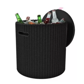 KETER Záhradný stôl/úložný box Cool Stool hnedý