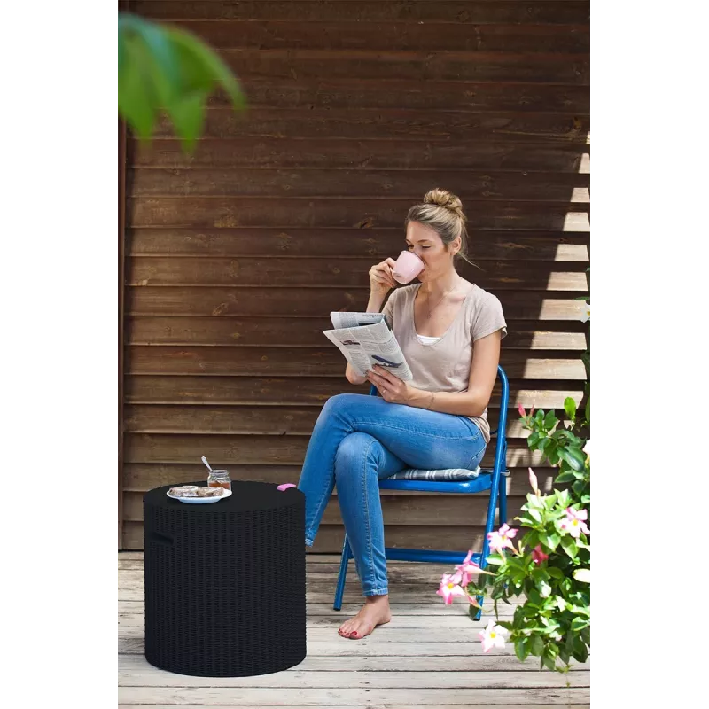 KETER Záhradný stôl/úložný box Cool Stool hnedý