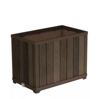 KETER Deco Obdĺžnikový vysoký črepník orechový kvetináč