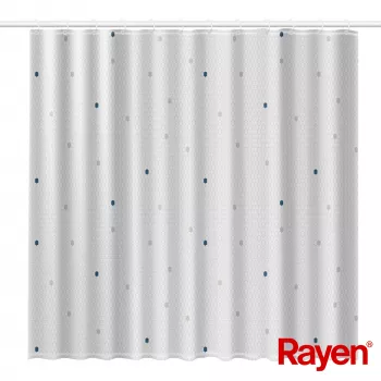 RAYEN sprchový záves 180x200cm biely, polyester