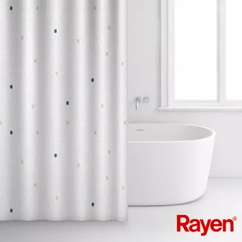 RAYEN sprchový záves 180x200cm biely, polyester
