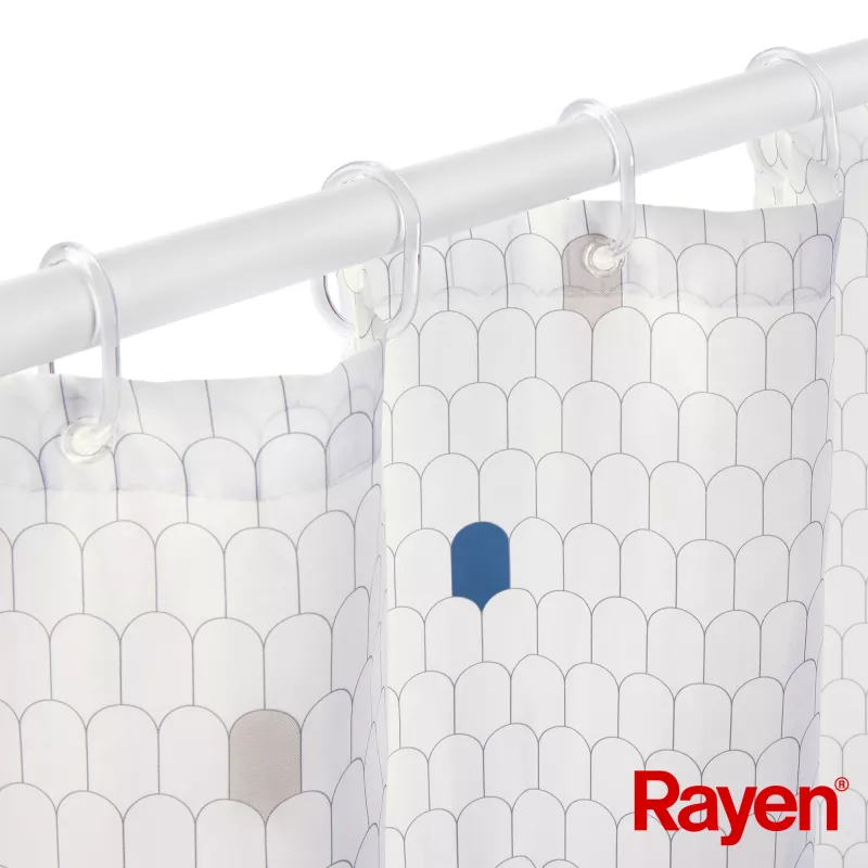 RAYEN sprchový záves 180x200cm biely, polyester
