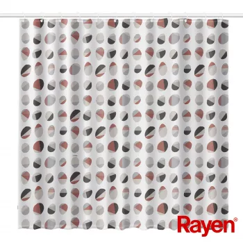 RAYEN sprchový záves 180x200cm biela/rebrovaná, PEVA