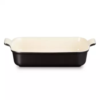Le Creuset Rectangular Heritage kameninová 32x24cm / 4L čierna