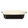 Le Creuset Rectangular Heritage kameninová 32x24cm / 4L čierna