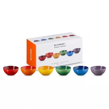 LE CREUSET sada 6 kameninových misiek 330ml v rôznych farbách