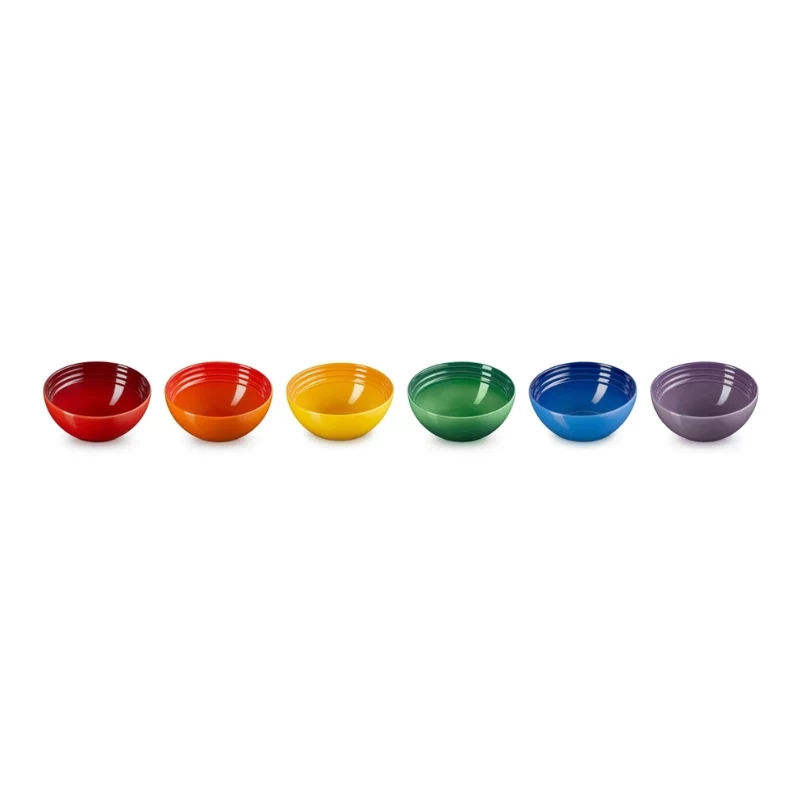 LE CREUSET sada 6 kameninových misiek 330ml v rôznych farbách