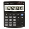 REBELL RE-SDC412 BX stolová kalkulačka, 12-miestny LCD, Dual Power, čierna
