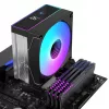 Rampage Octagon B70 vzduchový chladič CPU, 120 mm ARGB, zobrazenie teploty, čierny