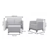 KETER Záhradný nábytok Súprava Scandi Forma 2-miestna súprava pebble grey/light beige