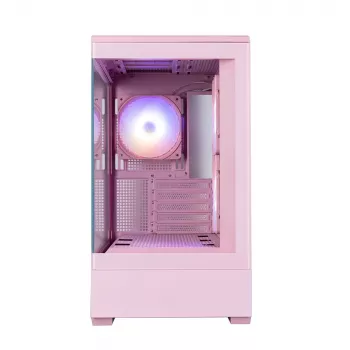 Zalman P30 V2, mATX Mini Tower PC skriňa, 3 x 120mm ARGB ventilátory, ružová