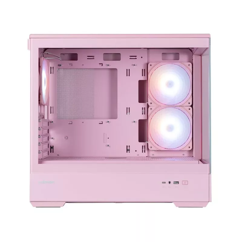 Zalman P30 V2, mATX Mini Tower PC skriňa, 3 x 120mm ARGB ventilátory, ružová