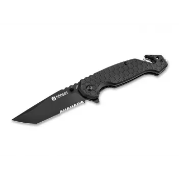 Dönges Basic Tactical zatvárací nôž 01DG003 čierna nerez Drop Point Combination Edge
