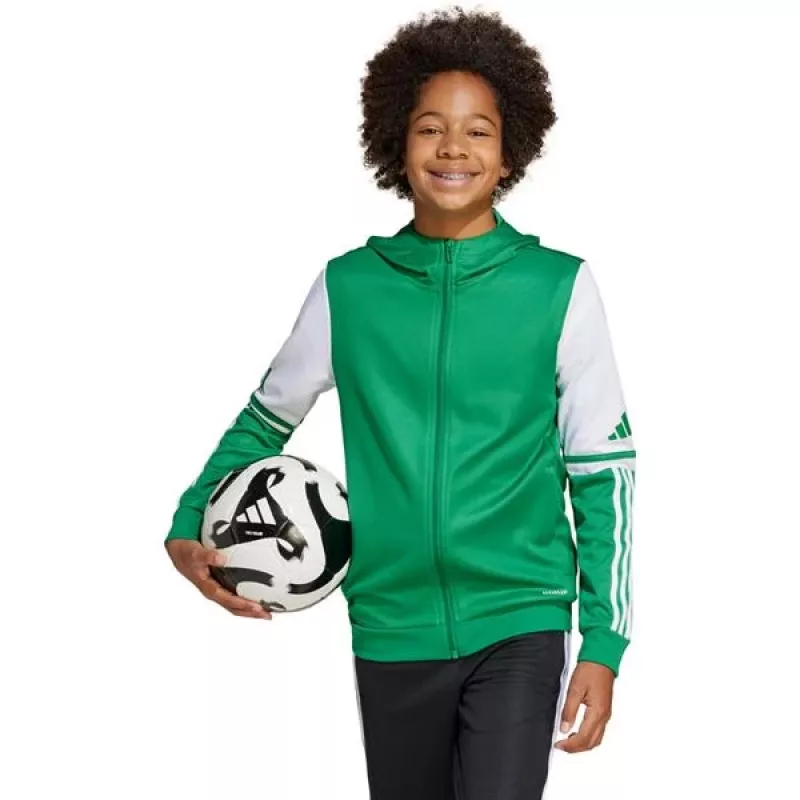 adidas Squadra 25 Hoody detské mikina zelená a biela JP3163 140cm