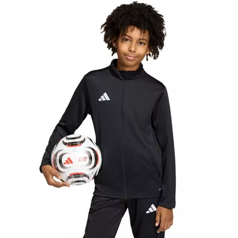 adidas Entrada 26 tréningová mikina pre deti čierna JZ6608 140cm