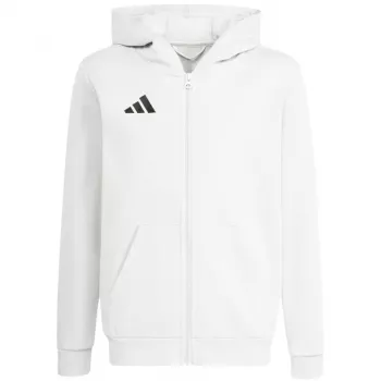 adidas Entrada 26 Full Zip Hoodie detské mikina biela KH1783 164cm