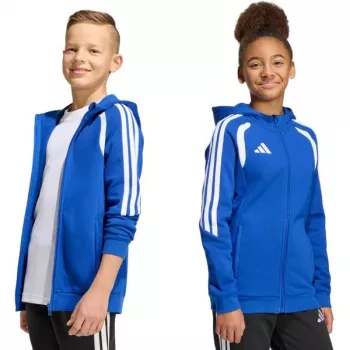 Detská mikina adidas Tiro 26 League Sweat Full Zip Hoodie modrá KF9102 140cm