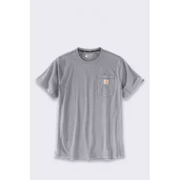 Tričko Carhartt Force Mid Pocket Heather Grey