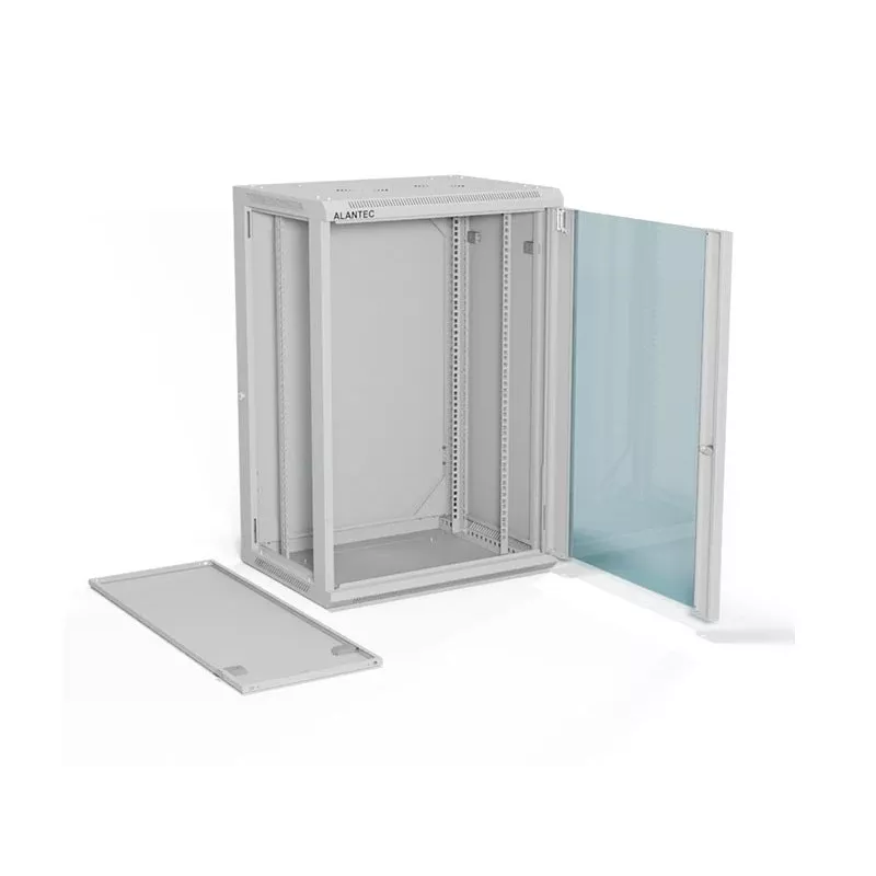 A-LAN ALANTEC 19 18U 600x450 nástenný rozvádzač, sivý