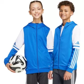 adidas Squadra 25 Hoody detská mikina modrá a biela JD4802 140cm