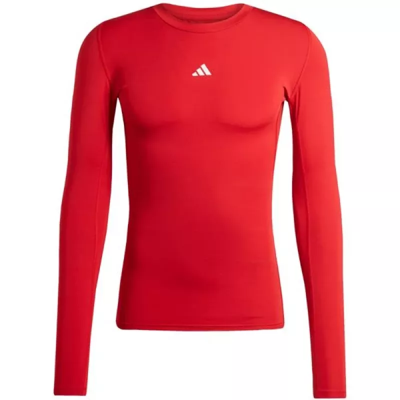 adidas Techfit pánske tričko s dlhým rukávom červená JP2926 XL