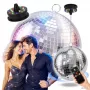LIGHT4ME MBM 40 IR disko guľa zrkadlová strieborná