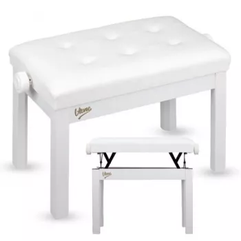V-TONE PB3 WH klavírna lavica keyboardová lavica biela koženka