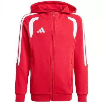 Detská mikina s kapucňou adidas Tiro 26 League Sweat Full Zip Hoodie červená KF9101 164cm