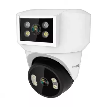 KRUGER & MATZ WiFi kamera Kruger&Matz Connect C180 2x objektív PTZ 360° 2K Tuya Smart Life farebná v noci audio AI