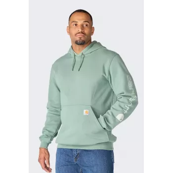 Carhartt Iconic K288 Logo mikina s kapucňou GREEN SLATE