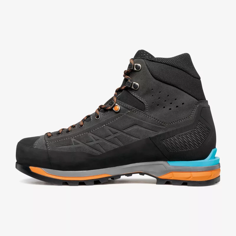Scarpa Zodiac Tech GTX horské topánky, GORE-TEX Performance Comfort, Perwanger koža, Vibram-Mont podošva, Anthracite/Tonic Orange, EU 43