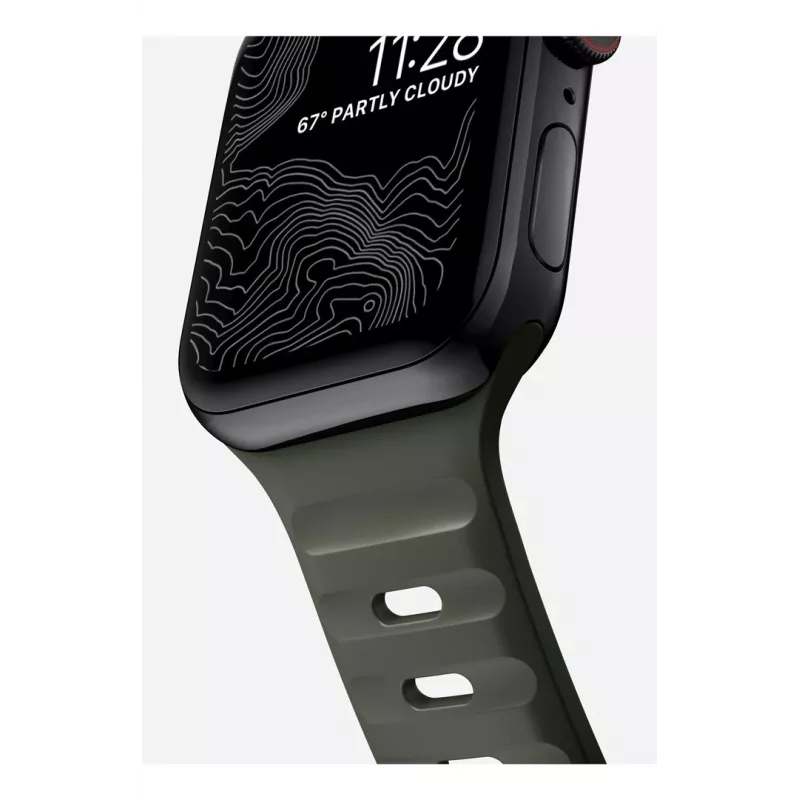 NOMAD Sport Band – náramok pre Apple Watch 46mm/49mm z FKM (ash green)