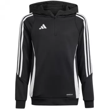 Detská mikina s kapucňou adidas Tiro 24 Training Hoodie čierna IJ9960 164cm