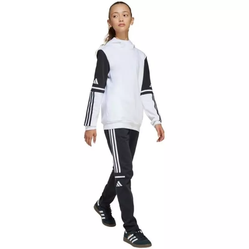 Detská mikina s kapucňou adidas Squadra 25 Sweat Hoody biela JD4807 128cm