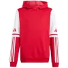 Detská mikina s kapucňou adidas Squadra 25 Sweat Hoody červená JD4805 128cm