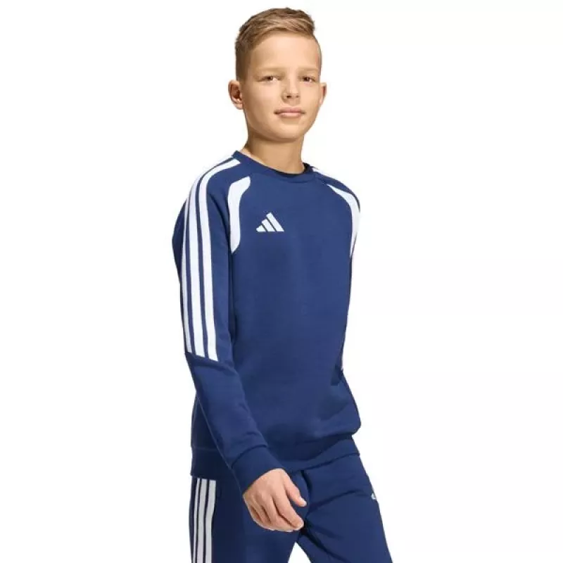Detská mikina adidas Tiro 26 League Sweat Crew tmavomodrá KF5821 140cm