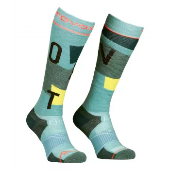 Ortovox Freeride Long Socks Cozy dámske lyžiarske ponožky - ice waterfall