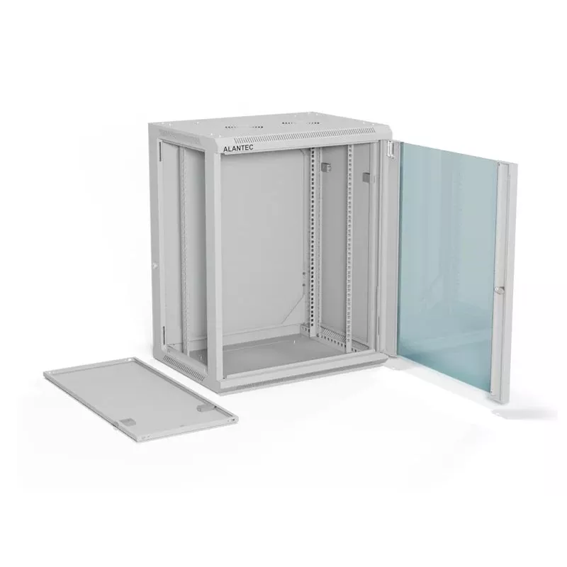 A-LAN ALANTEC 19 15U 600x450 nástenný rozvádzač, sivá