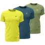 Pánske tričko 4F M4217 balenie 3 ks žltá, modrá, zelená 4FWSS26TTSHM4217 90S 4XL